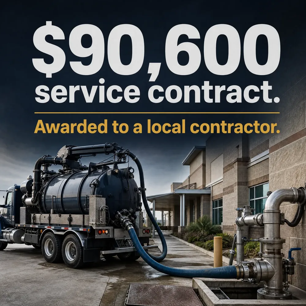 $90,600 service contract. Awarded to a local contractor.